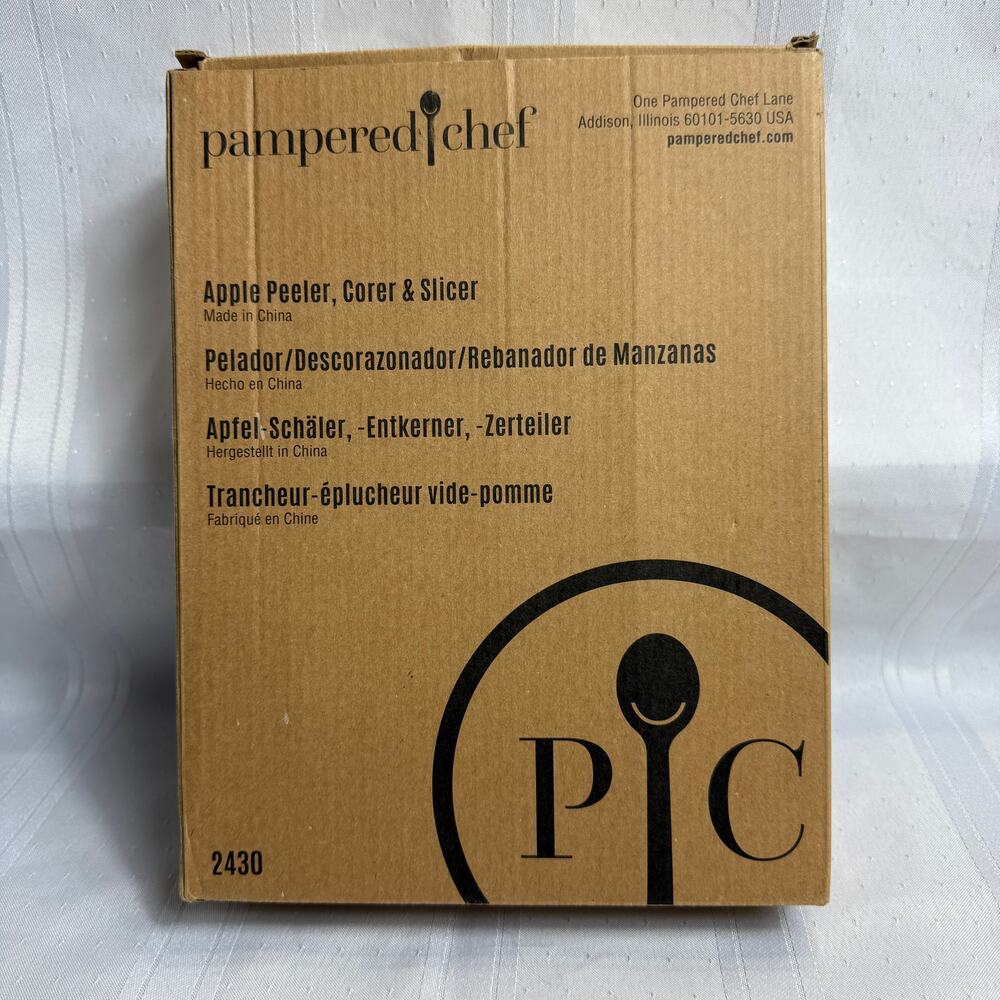 Pampered Chef Apple Peeler Corer Slicer‎ With Box